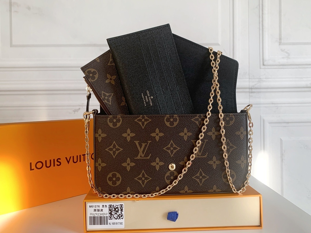 Pochette Félicie Monogram Black