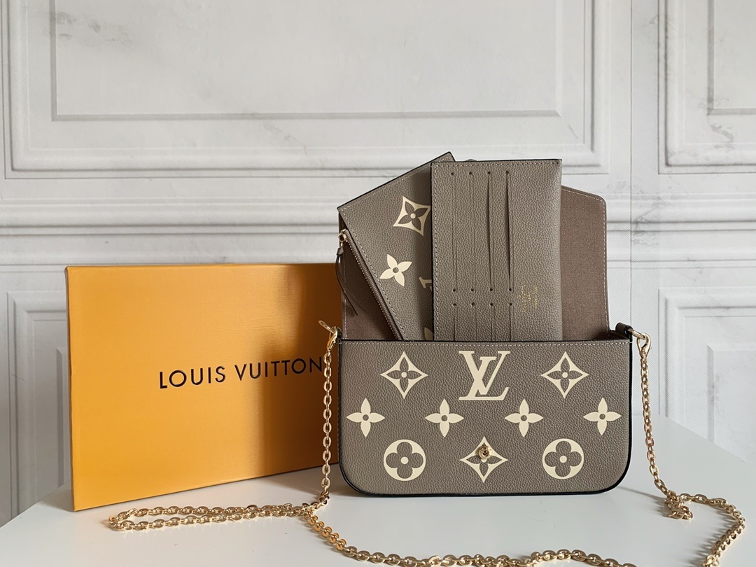 Pochette Félicie Monogram Empriente Grey