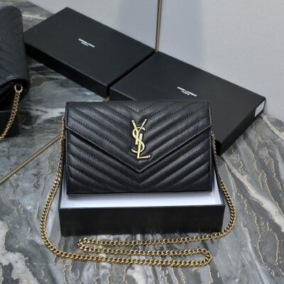 Envelope Chain Wallet Golden Caviar